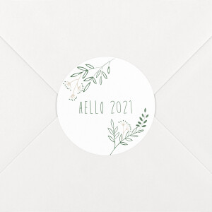 Stickers pour enveloppes vœux Ronde des prés blanc Stickers pour enveloppes vœux Ronde des prés blanc