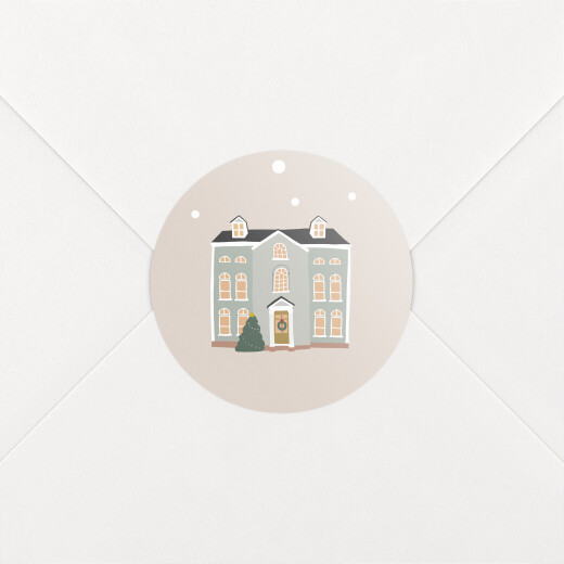 Stickers pour enveloppes vœux Cottage Rose - Vue 1