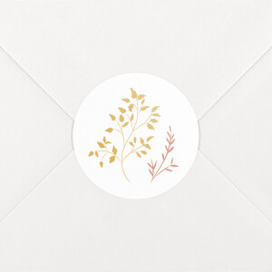 Stickers pour enveloppes mariage Brins d'été ocre