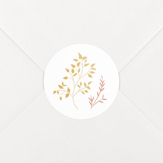 Stickers pour enveloppes mariage Brins d'été ocre - Vue 1 Stickers pour enveloppes mariage Brins d'été ocre - Vue 1