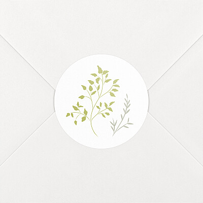 Stickers pour enveloppes mariage vert brins d'été vert Stickers pour enveloppes mariage vert brins d'été vert