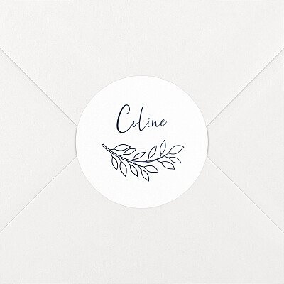 Stickers pour enveloppes naissance classique arbre généalogique bleu Stickers pour enveloppes naissance classique arbre généalogique bleu