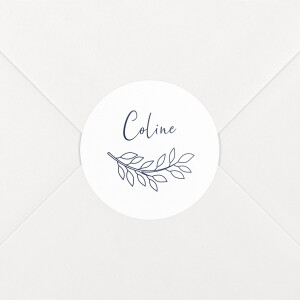 Stickers pour enveloppes naissance Arbre généalogique bleu