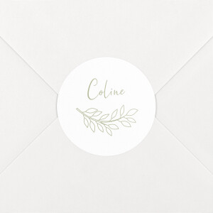 Stickers pour enveloppes naissance Arbre généalogique vert