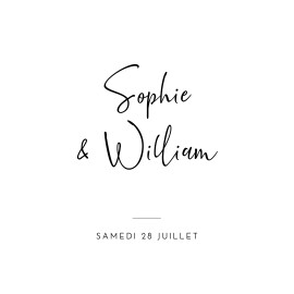 Faire-part de mariage Intemporel blanc
