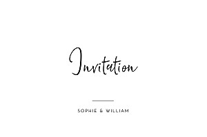 Carton d'invitation mariage noir intemporel (paysage) noir Carton d'invitation mariage noir intemporel (paysage) noir