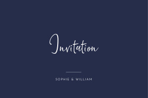 Carton d'invitation mariage Intemporel (paysage) bleu