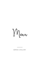 Menu de mariage le collectif intemporel blanc Menu de mariage le collectif intemporel blanc