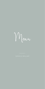 Menu de mariage Intemporel vert Menu de mariage Intemporel vert