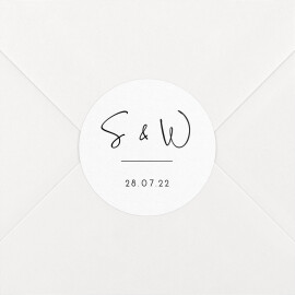 Stickers pour enveloppes mariage Intemporel noir