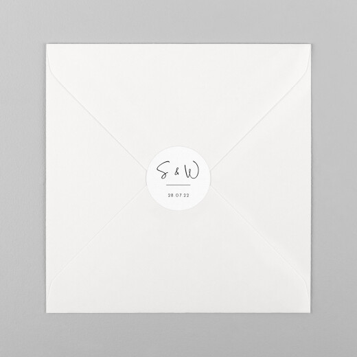 Stickers pour enveloppes mariage Intemporel noir - Vue 2