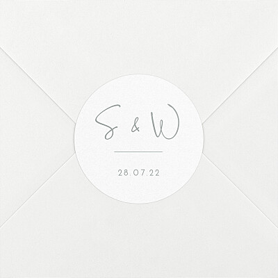 Stickers pour enveloppes mariage blanc intemporel vert Stickers pour enveloppes mariage blanc intemporel vert