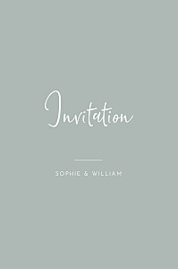 Carton d'invitation mariage bleu intemporel (portrait) vert Carton d'invitation mariage bleu intemporel (portrait) vert