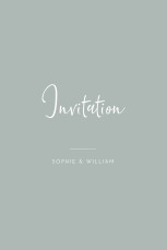 Carton d'invitation mariage Intemporel (portrait) vert