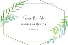 Save the Date Enchanté bleu Save the Date Enchanté bleu