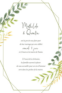 Faire-part de mariage Enchanté vert Faire-part de mariage Enchanté vert