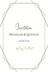 Carton d'invitation mariage Enchanté bleu