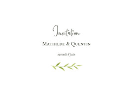 Carton d'invitation mariage Enchanté (dorure) vert