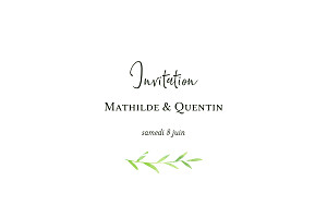 Carton d'invitation mariage bleu enchanté (dorure) bleu Carton d'invitation mariage bleu enchanté (dorure) bleu