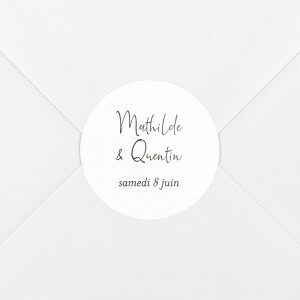Stickers pour enveloppes mariage Enchanté blanc