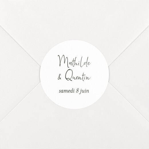 Stickers pour enveloppes mariage Enchanté blanc - Vue 1