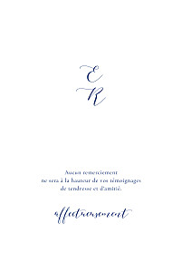 Carte de remerciement mariage tous genres ronde des prés (dorure) bleu Carte de remerciement mariage tous genres ronde des prés (dorure) bleu