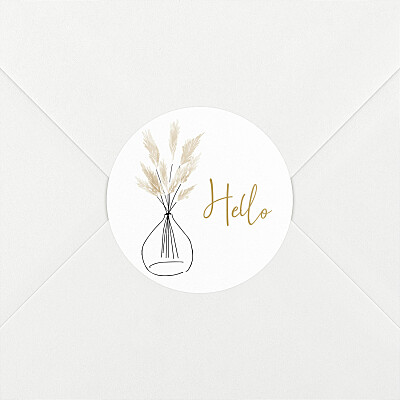 Stickers pour enveloppes naissance classique green family blanc Stickers pour enveloppes naissance classique green family blanc