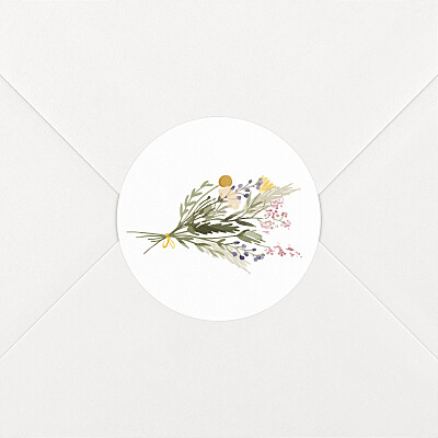 Stickers pour enveloppes naissance classique green family blanc Stickers pour enveloppes naissance classique green family blanc