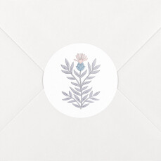 Stickers pour enveloppes naissance Botanique rose