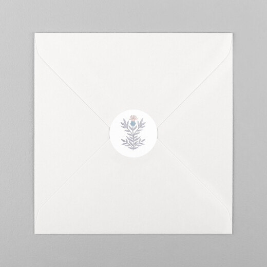 Stickers pour enveloppes naissance Botanique rose - Vue 2 Stickers pour enveloppes naissance Botanique rose - Vue 2