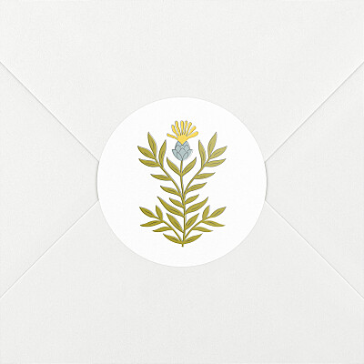 Stickers pour enveloppes naissance bleu botanique bleu Stickers pour enveloppes naissance bleu botanique bleu