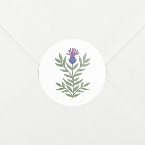 Stickers pour enveloppes naissance Botanique vert