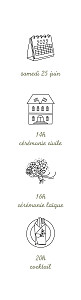 Faire-part de mariage Votre mariage en pictos (marque-page) bis vert Faire-part de mariage Votre mariage en pictos (marque-page) bis vert