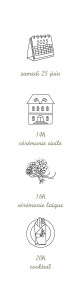 Faire-part de mariage Votre mariage en pictos (marque-page) bis vert Faire-part de mariage Votre mariage en pictos (marque-page) bis vert