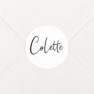 Stickers pour enveloppes naissance classique candeur blanc Stickers pour enveloppes naissance classique candeur blanc