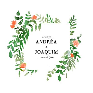 Faire-part de mariage Sous la pergola rouge Faire-part de mariage Sous la pergola rouge