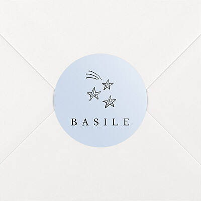 Stickers pour enveloppes naissance bleu étiquette illustrée bleu Stickers pour enveloppes naissance bleu étiquette illustrée bleu