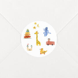 Stickers pour enveloppes naissance Dodo blanc