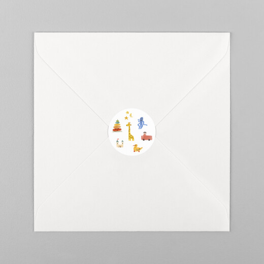 Stickers pour enveloppes naissance Dodo blanc - Vue 2