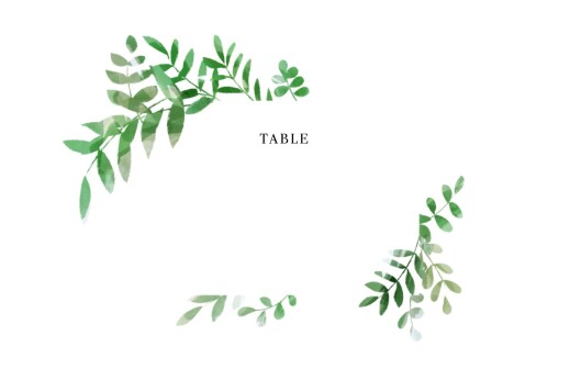 Marque-table mariage Sous la pergola vert - Recto Marque-table mariage Sous la pergola vert - Recto