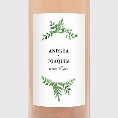 Étiquette de bouteille mariage sous la pergola vert Étiquette de bouteille mariage sous la pergola vert