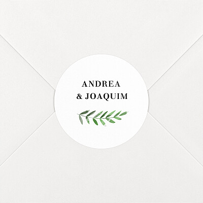 Stickers pour enveloppes mariage personnalisés sous la pergola vert Stickers pour enveloppes mariage personnalisés sous la pergola vert