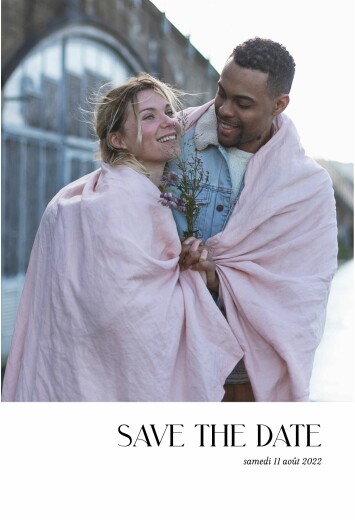 Save the Date Simplement blanc - Recto Save the Date Simplement blanc - Recto