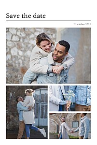 Save the date édito (multi photos) blanc Save the date édito (multi photos) blanc