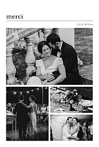 Carte de remerciement mariage le collectif édito (multi photos) blanc Carte de remerciement mariage le collectif édito (multi photos) blanc