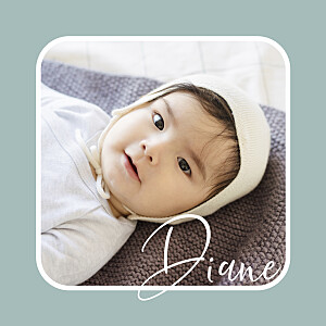 Faire-part de naissance vert pastille (petit format) vert Faire-part de naissance vert pastille (petit format) vert