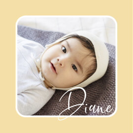 Faire-part de naissance Pastille jaune