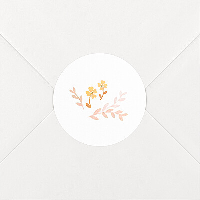 Stickers pour enveloppes naissance orange jardin de capucines orange Stickers pour enveloppes naissance orange jardin de capucines orange