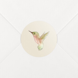 Stickers pour enveloppes naissance Petit Colibri beige