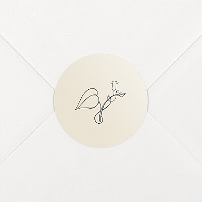 Stickers pour enveloppes naissance beige petit colibri (feuillage) beige Stickers pour enveloppes naissance beige petit colibri (feuillage) beige